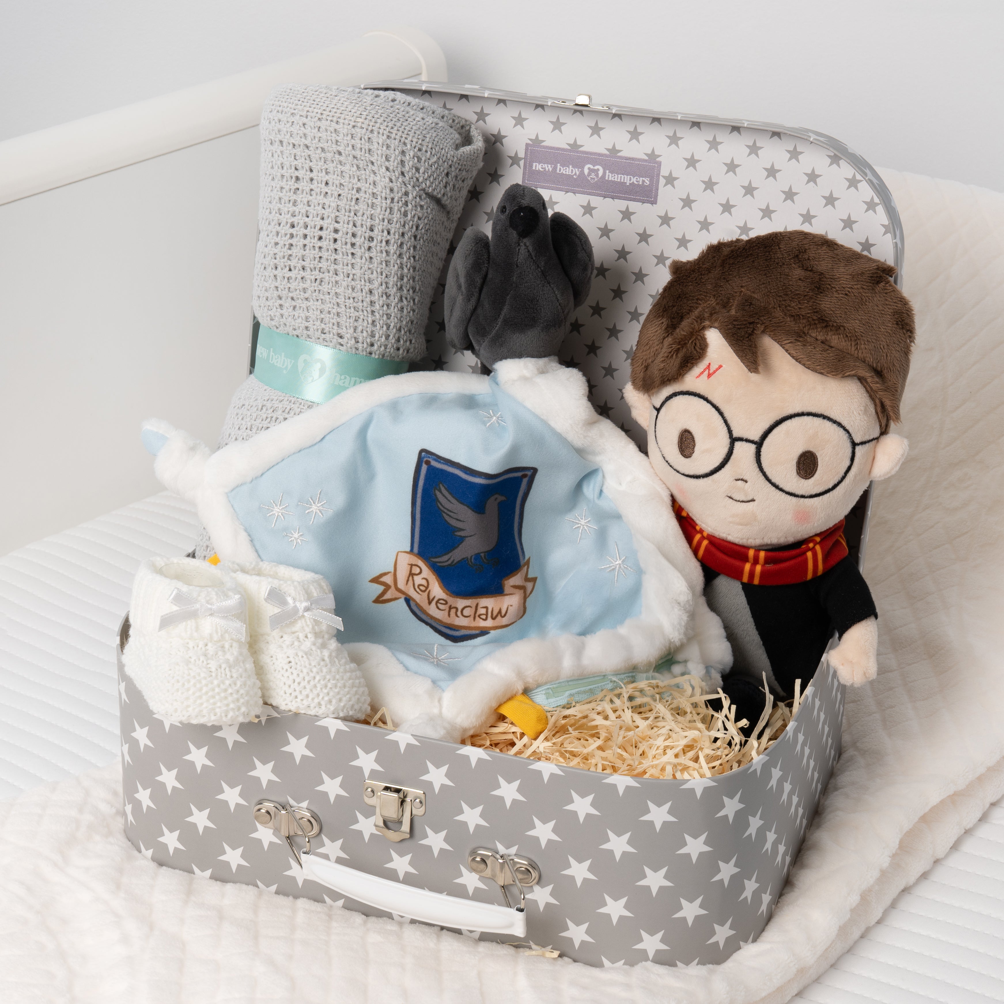 Harry Potter Ravenclaw House Baby Hamper with Blanket - Grey