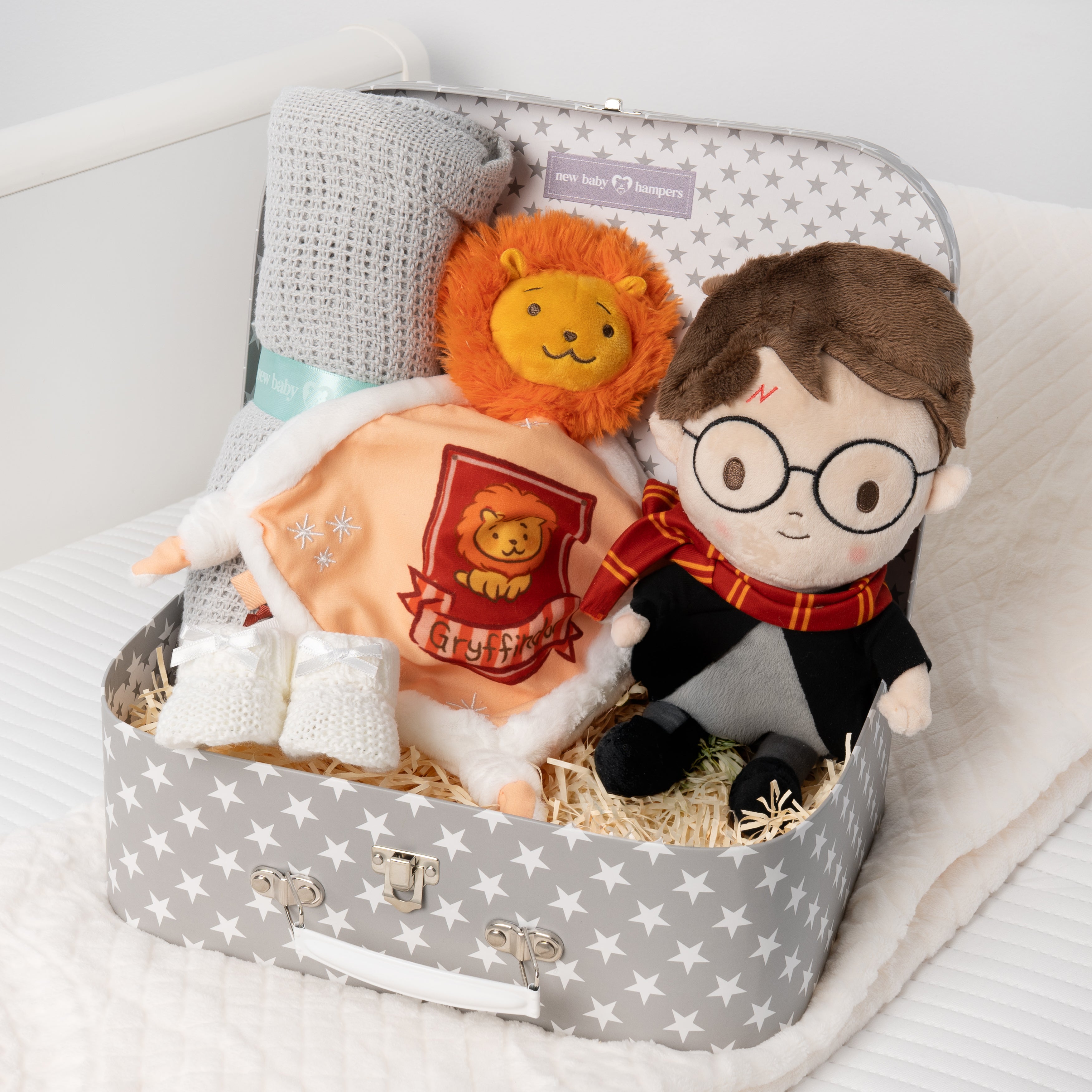 Harry Potter Gryffindor House Baby Hamper with Blanket - Grey