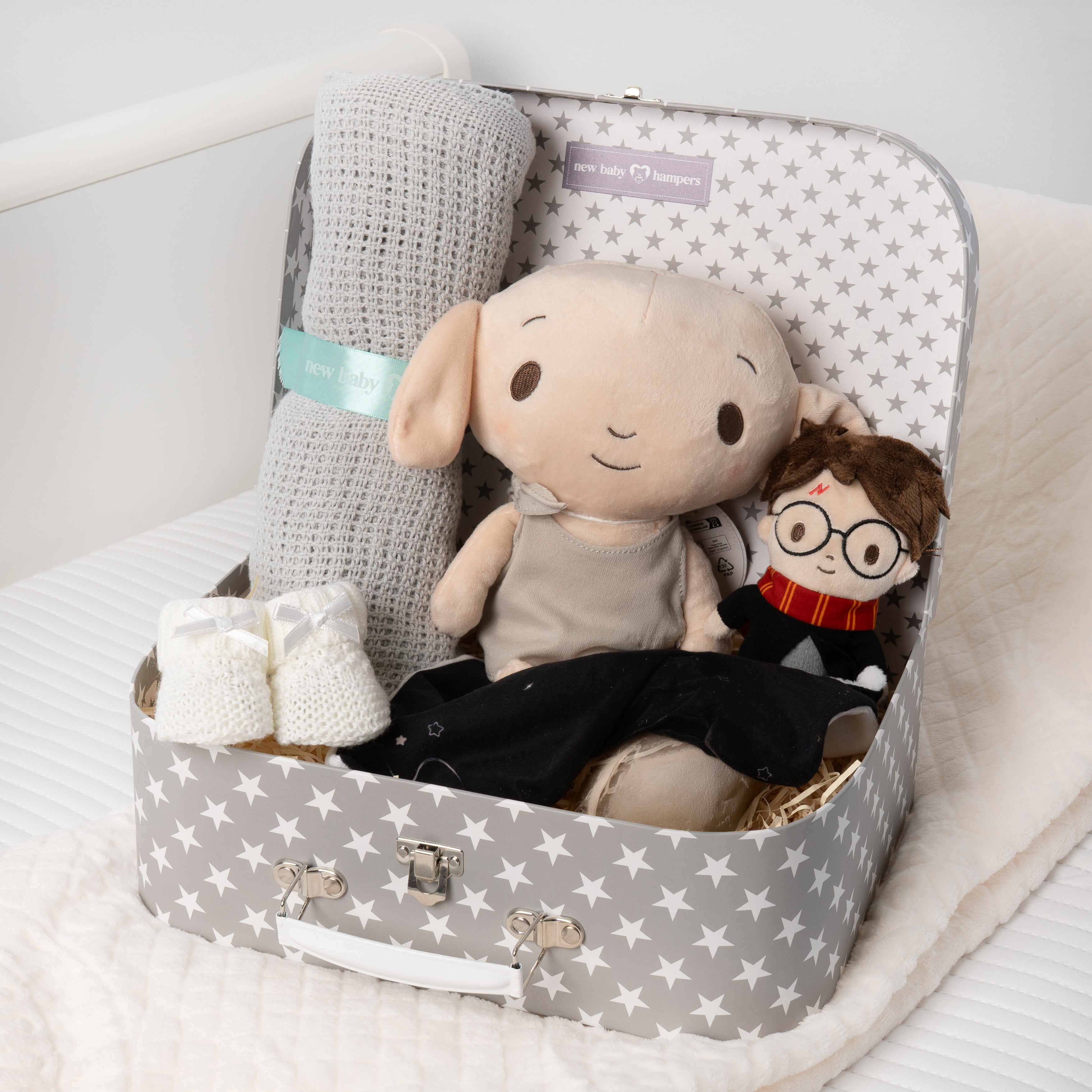 Harry Potter Big Dobbie Baby Hamper with Blanket - Grey
