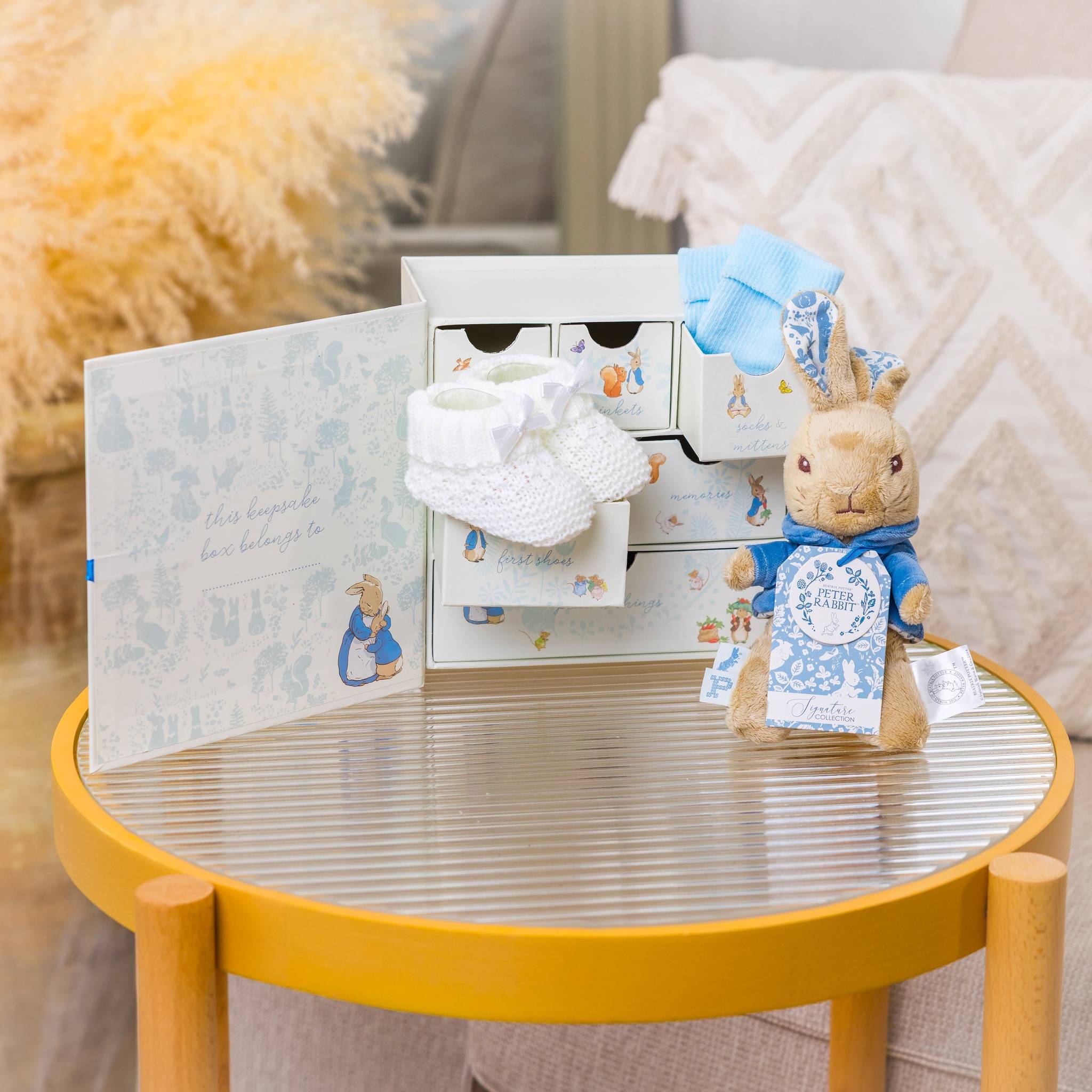 Peter Rabbit Mini Keepsake Baby Gift Set with Keepsake Disc - Blue Main image
