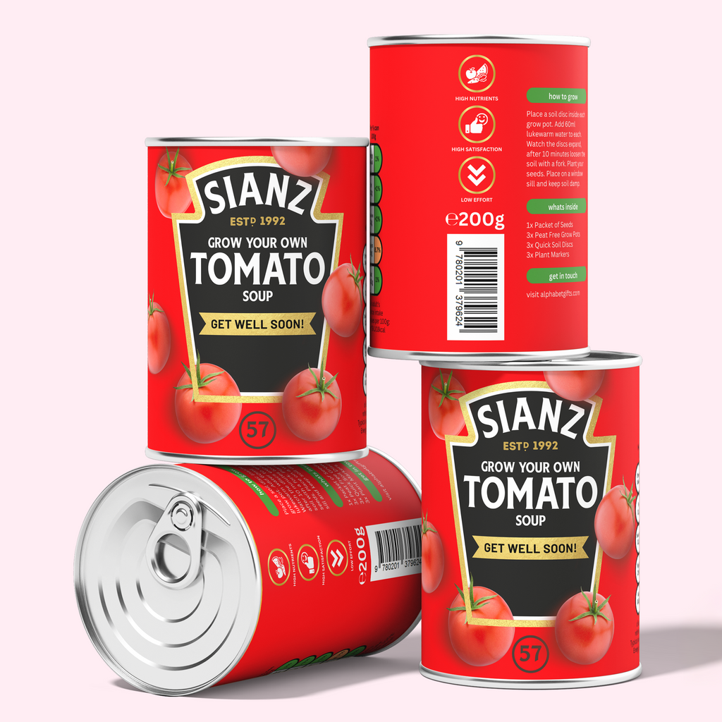 Grow Your Own Tomato Soup Tin - Get Well Soon Gift | Personalise Me