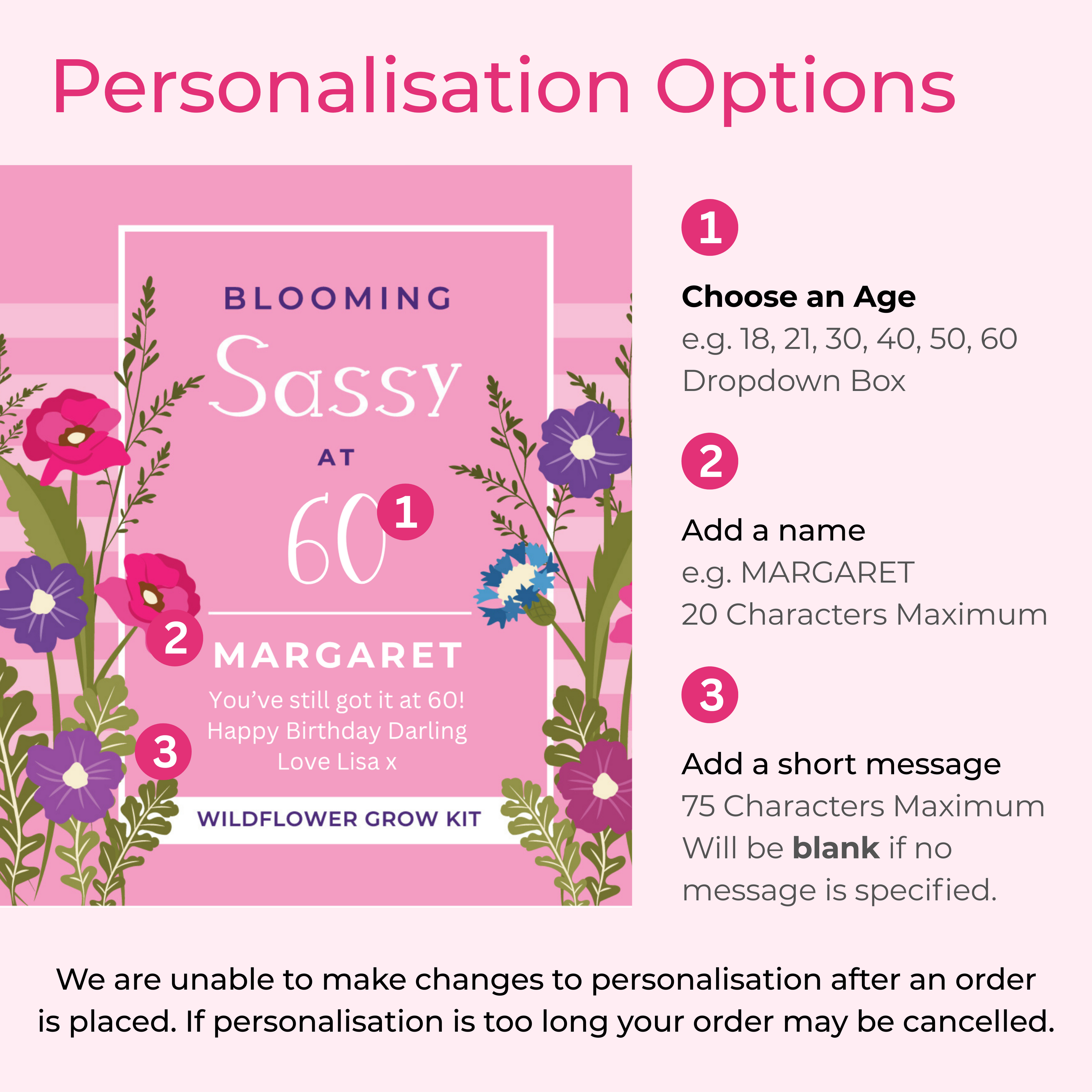 Sassy At Flowers Tin - Choice of Ages | Birthday Gift | Grow Your Own Flowers