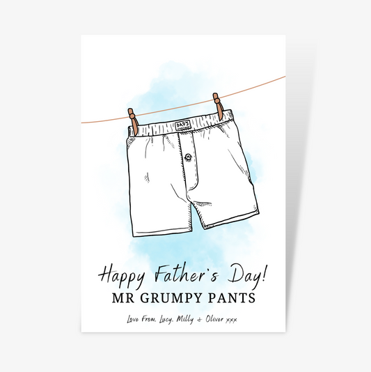 Personalised Father's Day Underwear Print