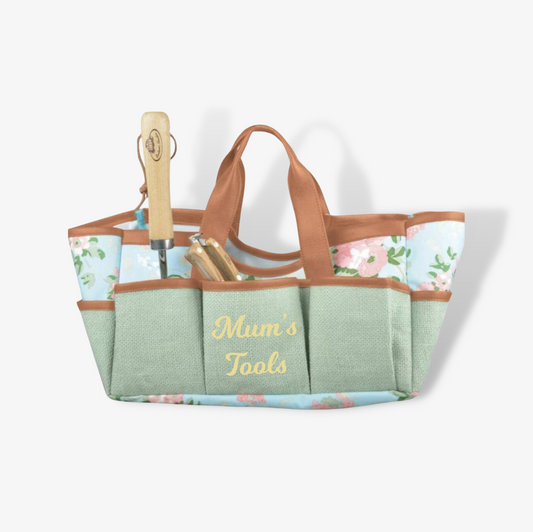 Personalised Garden Tool Bag With Rose Print