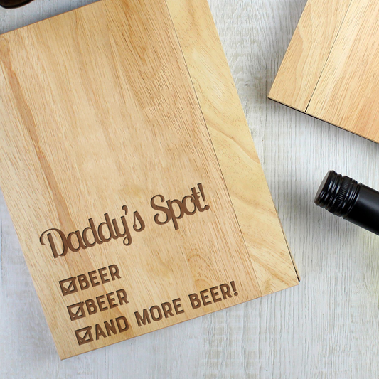 Personalised Wooden Sofa Tray For Dad
