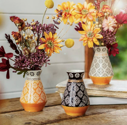 Set Of Three Bud Mini Vases
