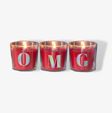 Glass Letter Scented Red Candle