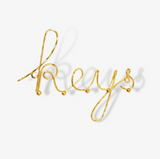 Gold Key Hooks In A Script Font