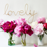 Gold Script Wire 'Lovely' Word