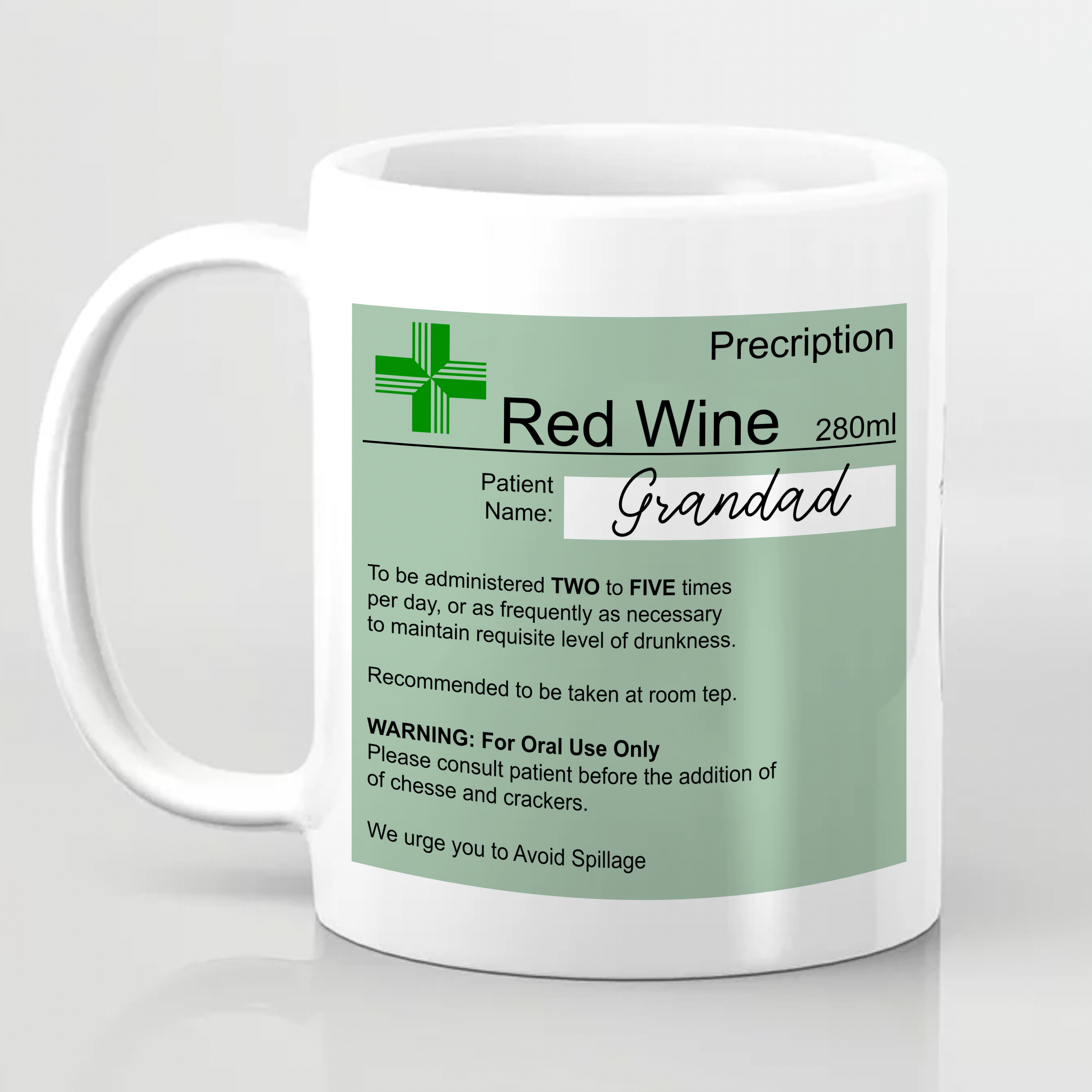 Personalised Prescription Wine Mug