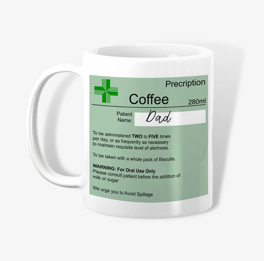 Personalised Prescription Coffee Tea Mug