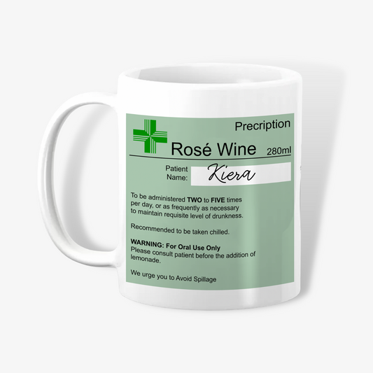 Personalised Prescription Wine Mug
