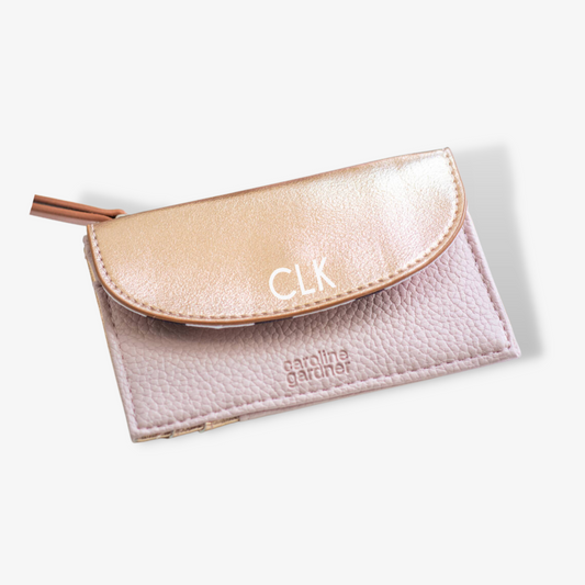Personalised Rose Gold & Pink Card Purse