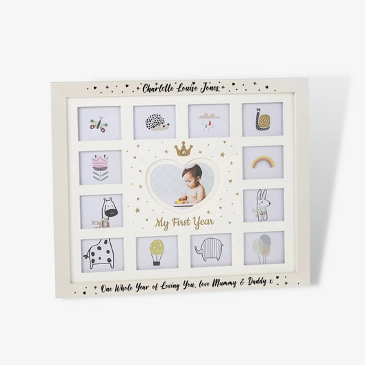 Personalised My First Year Baby Frame