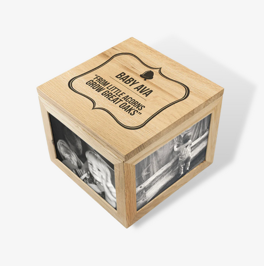 Personalised 'Little Acorns' Large Keepsake Box