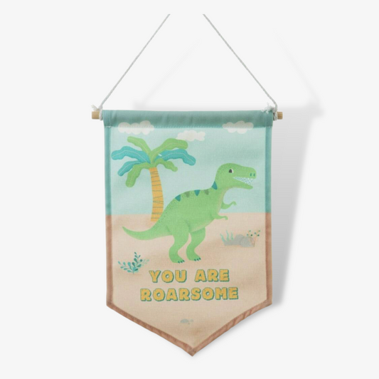 Personalised T Rex Hanging Cloth Banner Flag