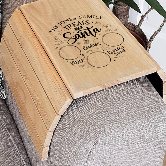 Personalised Christmas Wooden Sofa Tray