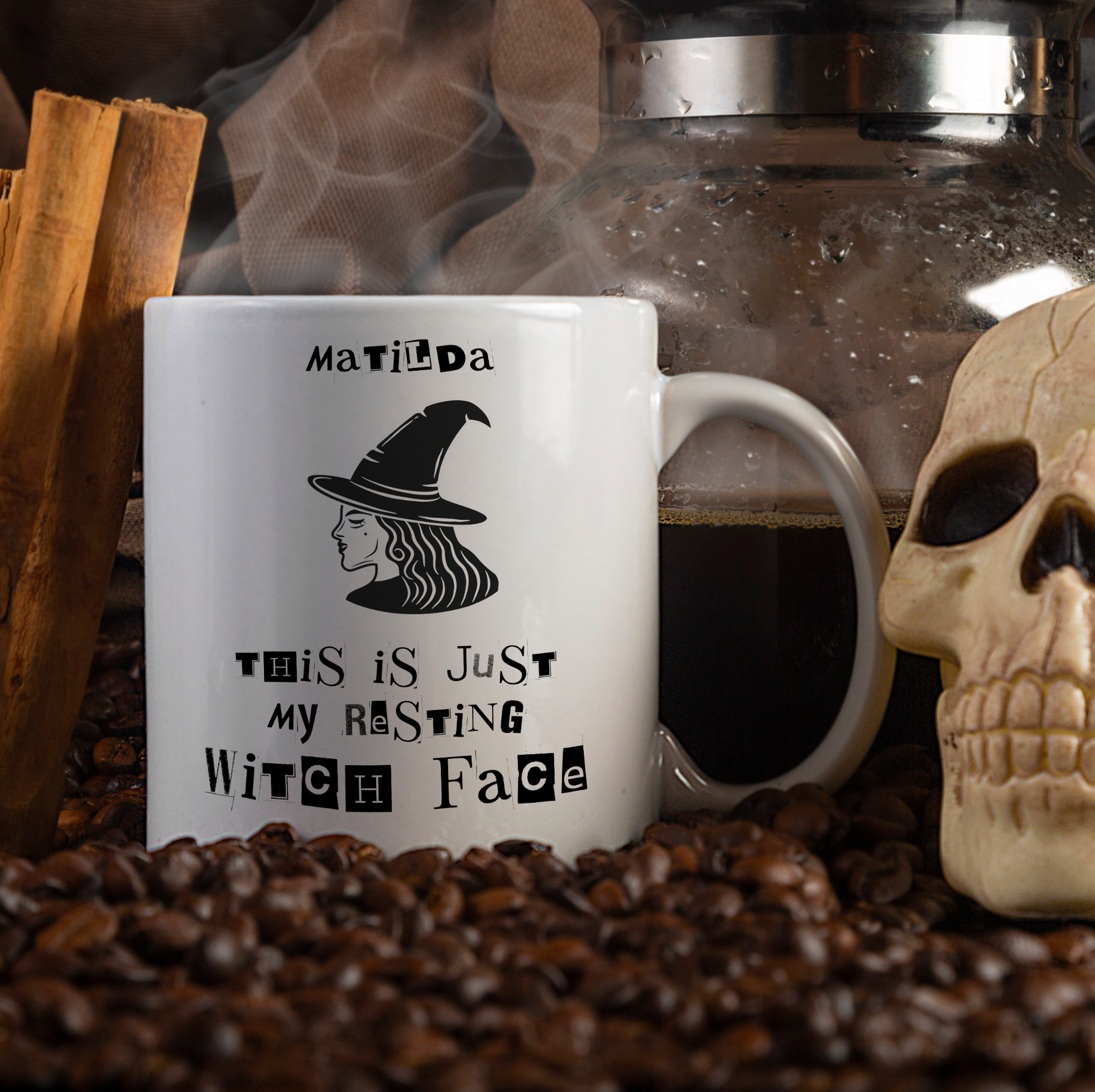 Personalised Naughty Halloween Mug