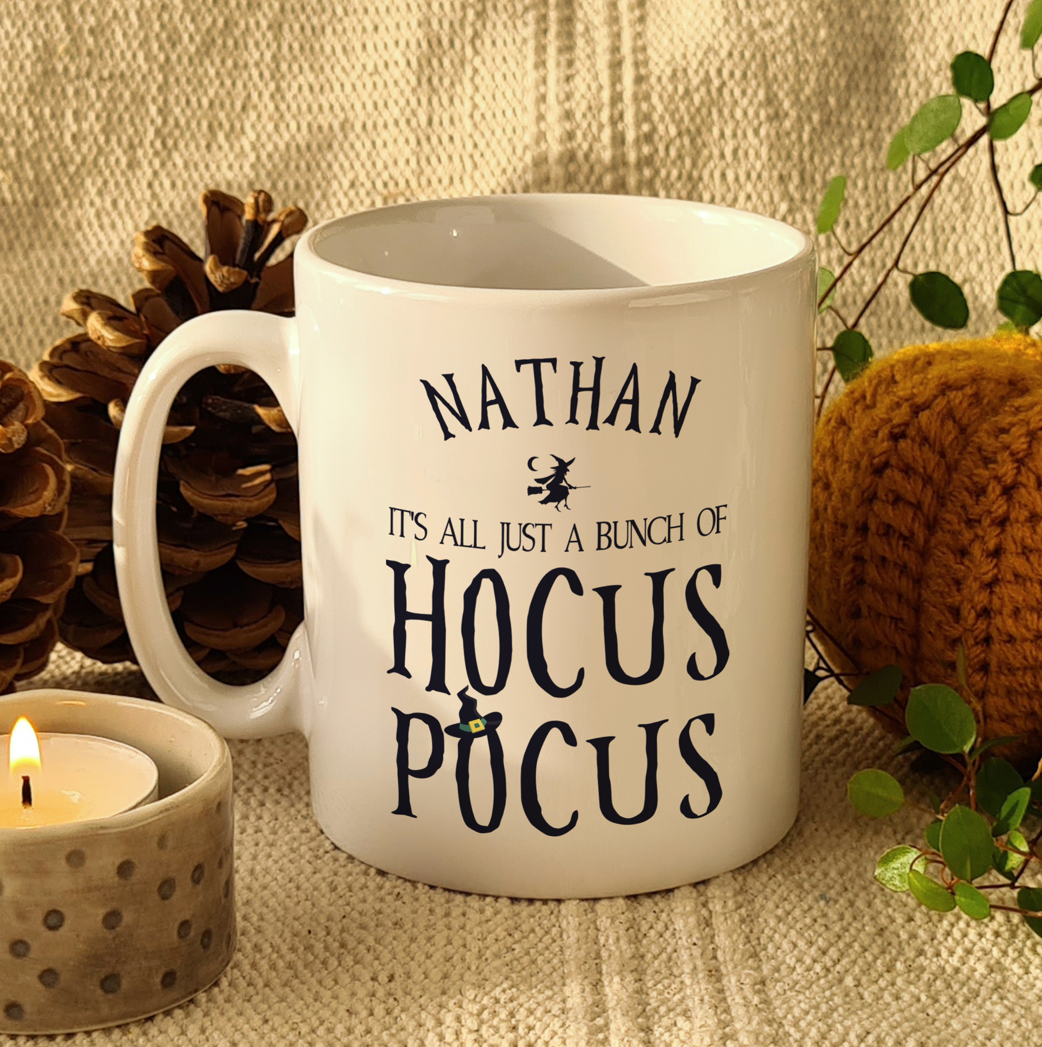 Personalised Halloween Hocus Pocus Ceramic Gift Mug