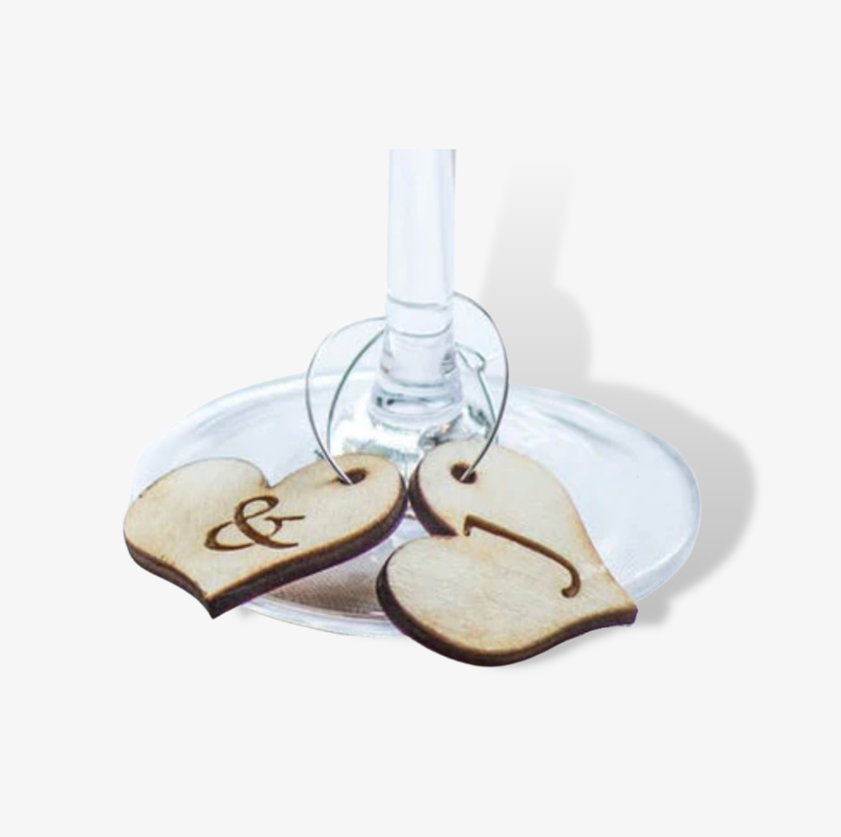 Personalised Heart Monogram Glass Charms