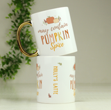 Personalised Pumpkin Spice Gold Handle Mug