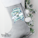 Personalised The Snowman Silver Stocking