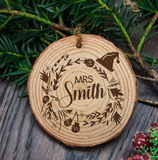 Personalised Engraved Couple's Christmas Decoration