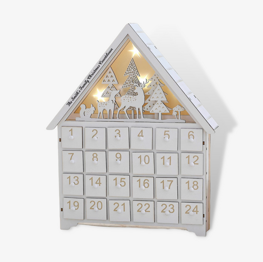 Personalised Wooden Light Up Advent Calendar