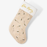 Personalised Golden Bee Merry Stocking