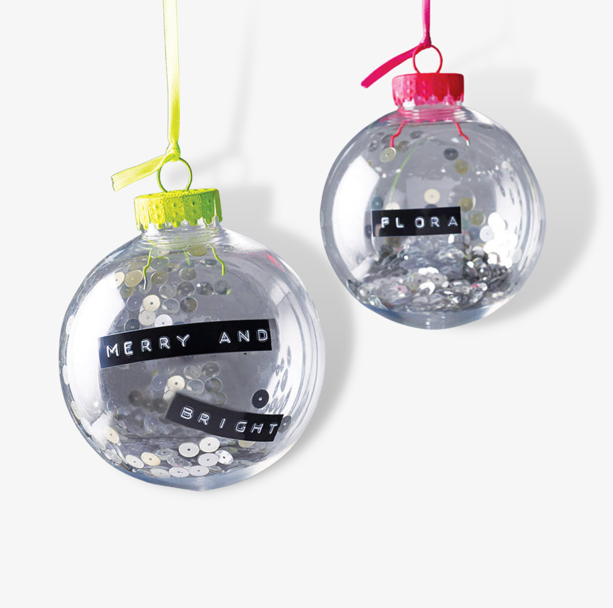Personalised Tape Sequin Or Snow Bauble