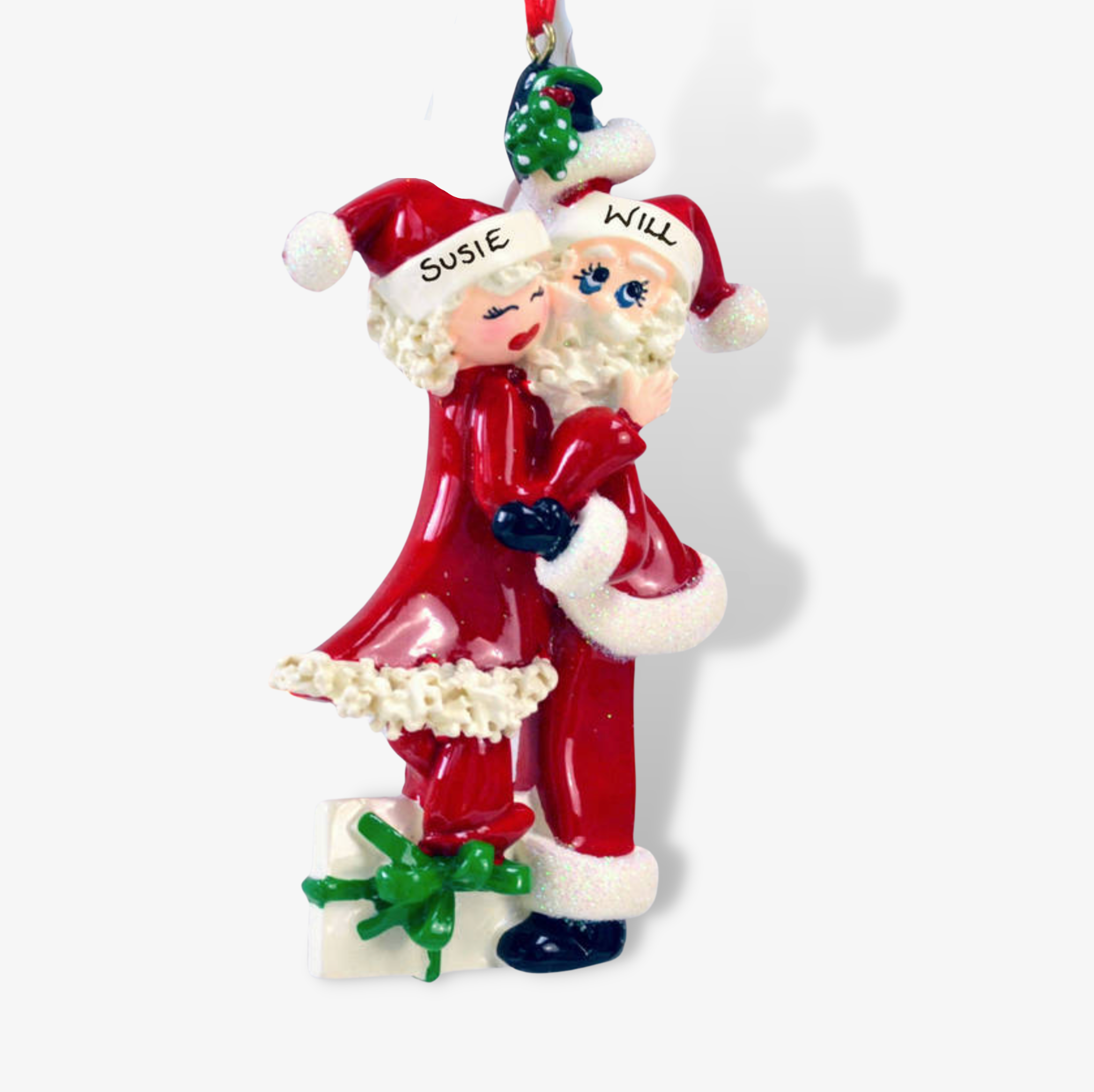 Personalised Kissing Santa Decoration