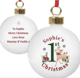 Personalised First Christmas' Bauble