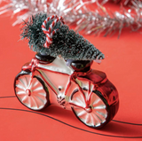 Bicycle With Christmas Tree Shaped Bauble