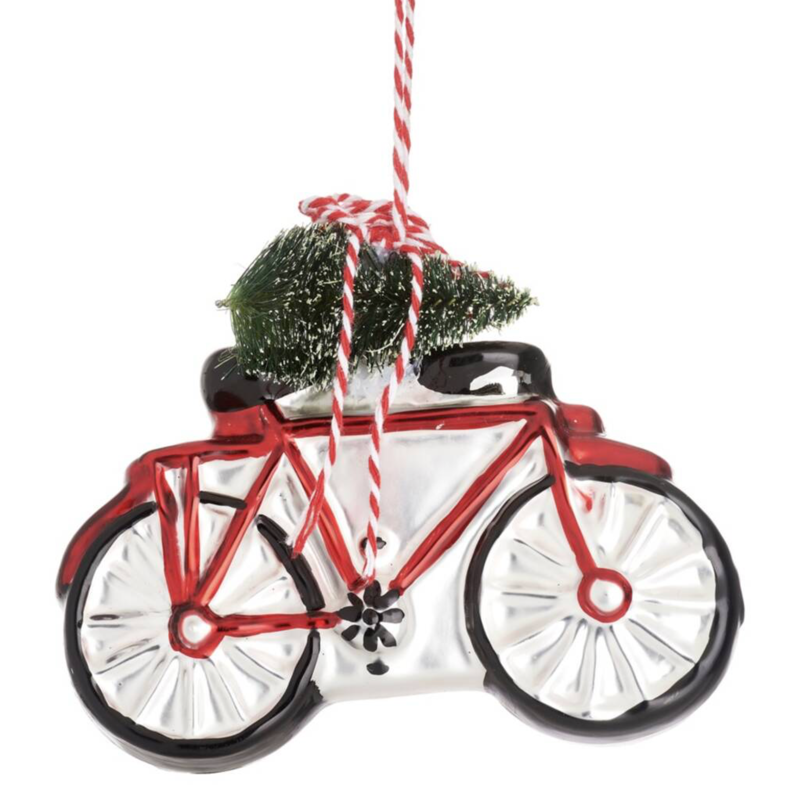 Bicycle With Christmas Tree Shaped Bauble