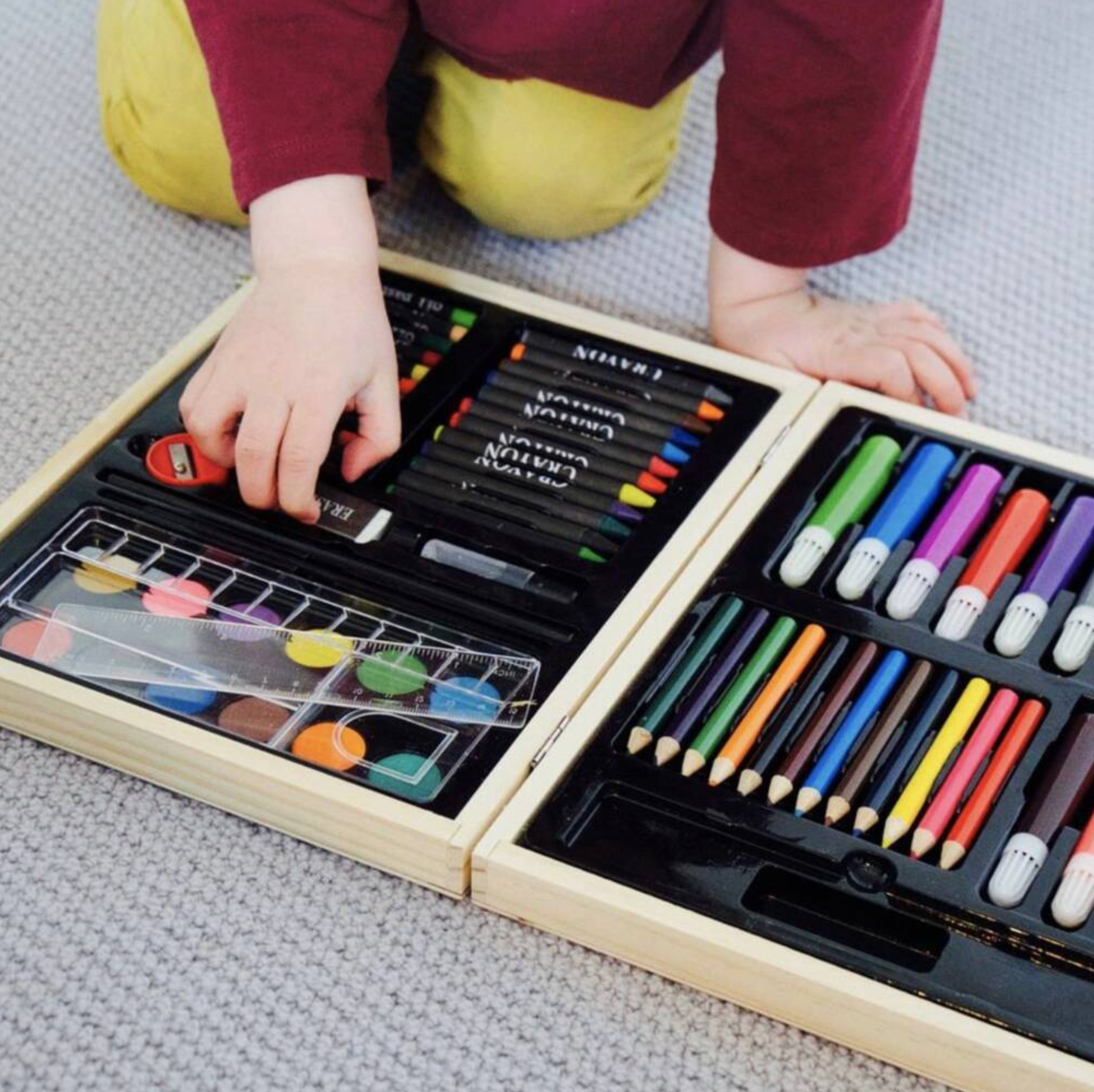 Personalised Childs Arts And Crafts Box Set