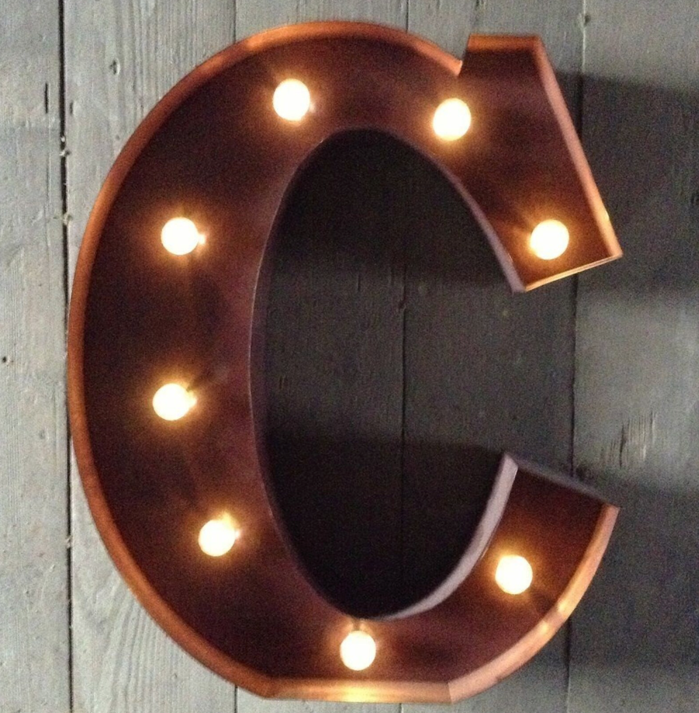 Mini Copper Light Up Letters