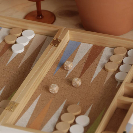Luxury Sunnylife Wooden Backgammon Set
