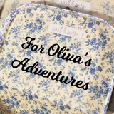 Personalised Set Of Three Blue Floral Suitcases