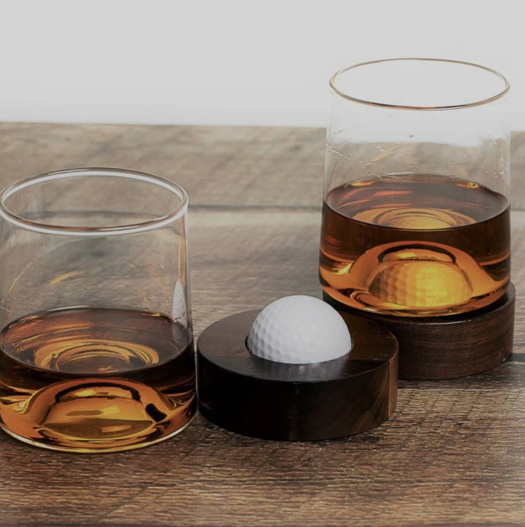 Golf Ball Glasses With Coasters
