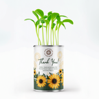 Thank You Sunflower Tin - Grow Your Own Flowers | Personalise Me | Thank You Gift