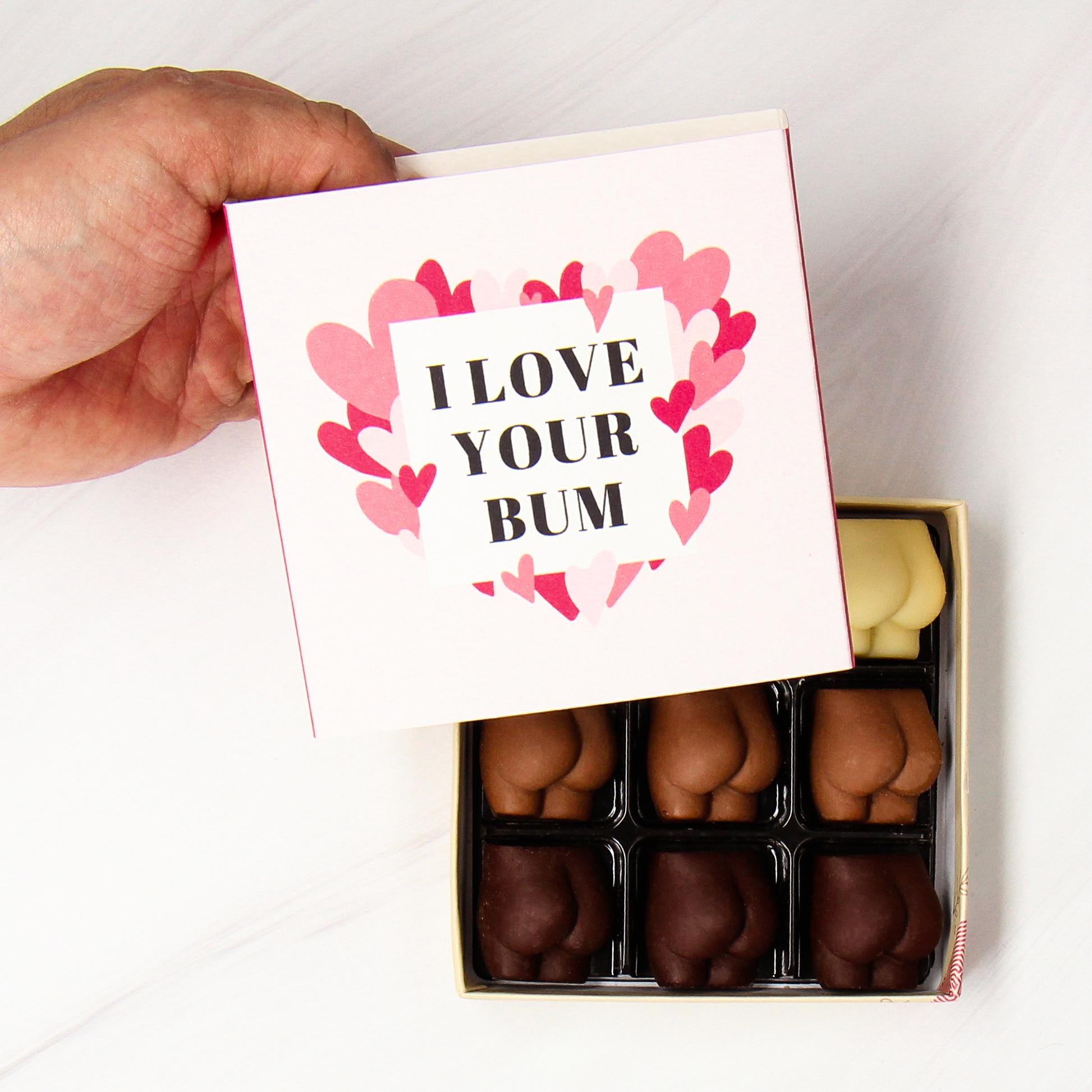 Personalised Box of Chocolate Bums - Rude Chocolate Gifts | Anniversary Gift