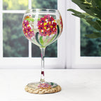 Engraved Hand Painted Floral Gin Glass - Celebration Glasses | Choice of Design
