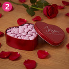 Sugar Shell Chocolates in a Personalised Heart Tin