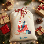 Personalised Christmas Presents Sack - Santa's Sleigh Design