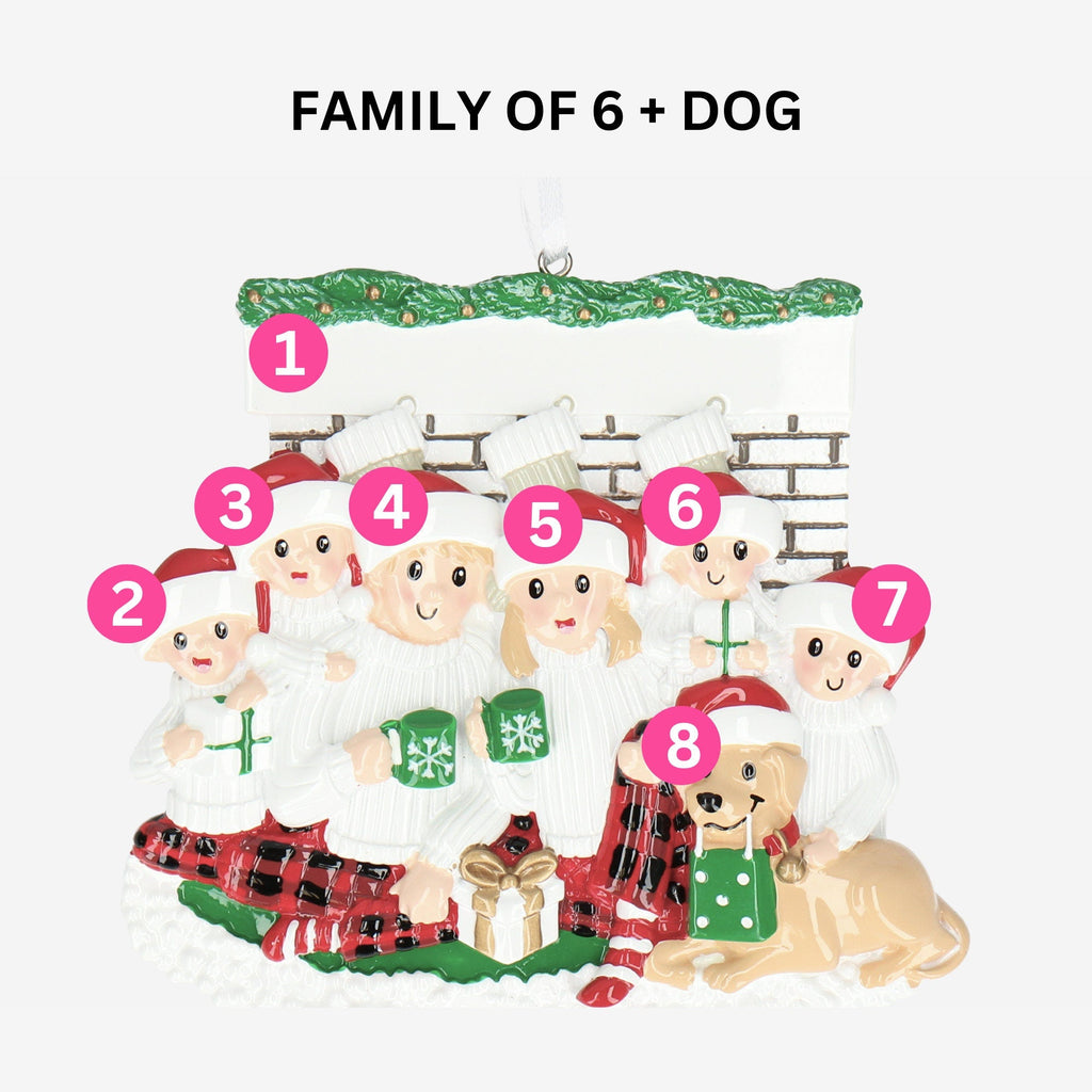 Christmas Fireplace Bauble - Personalised up to 5 names | Christmas Decor | Tree Decoration