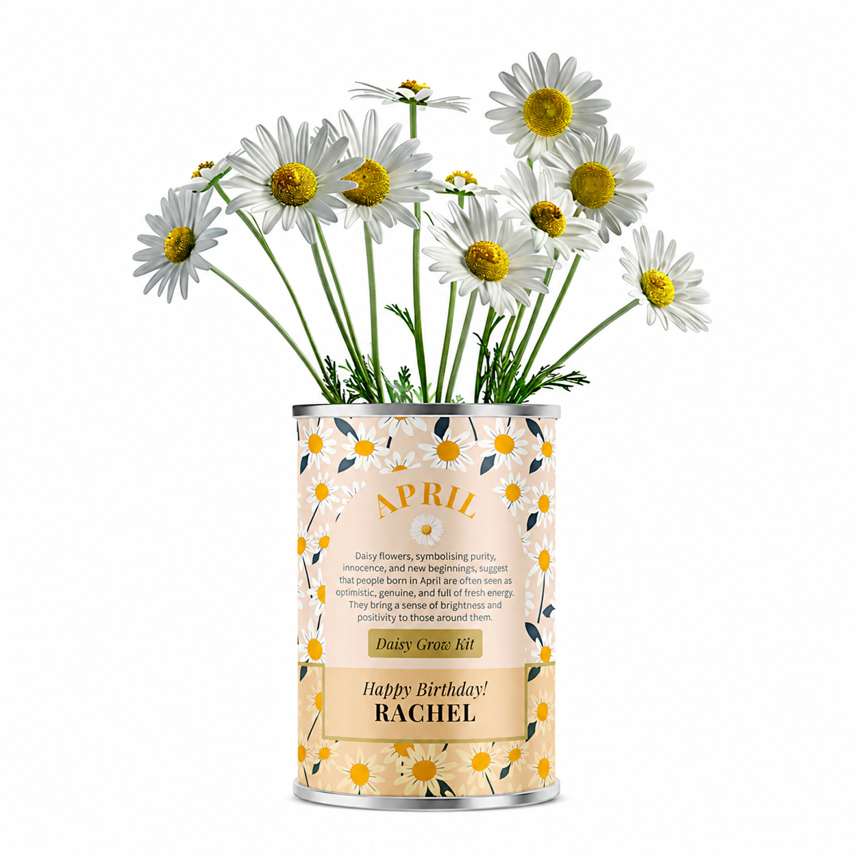 April Birth Flower - Personalised Grow Your Own Flower Gift Main image