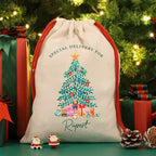 Personalised Christmas Sack - Xmas Tree | Christmas Toy Sack | Christmas Stocking |  Small/Large