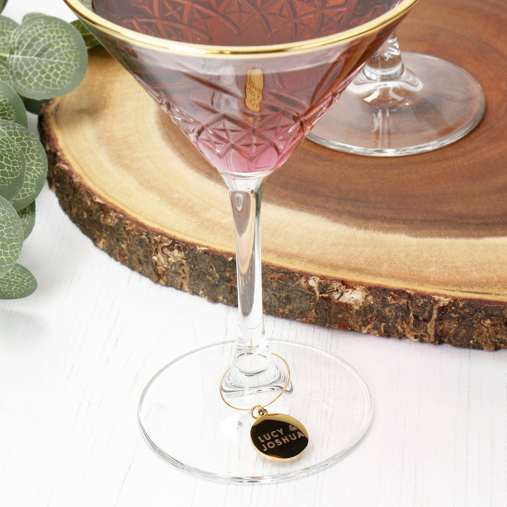 Engraved Gold Cocktail Glasses - Twin Pack | Wedding Gift | Birthday Gift | Anniversary Gift