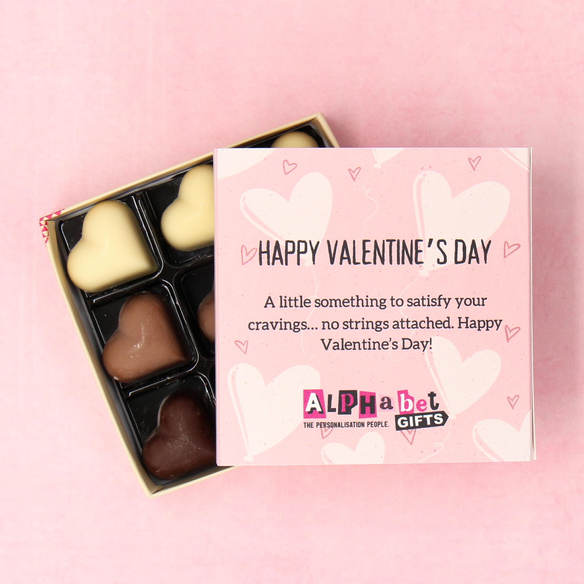 Valentines Heart Chocolates - Personalised Gift Box | Cute Gift Idea | Gift for Couples