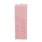 Maid of Honour Candle - Debossed Design | Pink & Cream | Perfect Maid of Honour Gift | Soy Wax